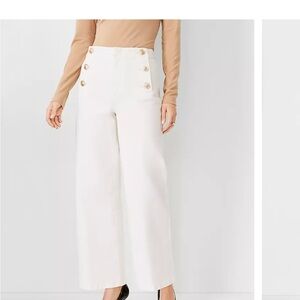NWT Ann Taylor White High-Waisted Women's Pants